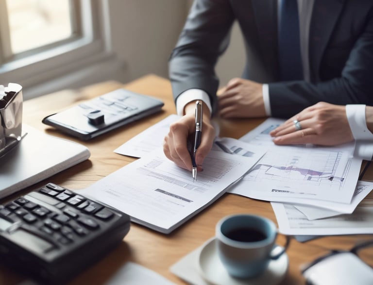 A friendly customer service representative at a desk.