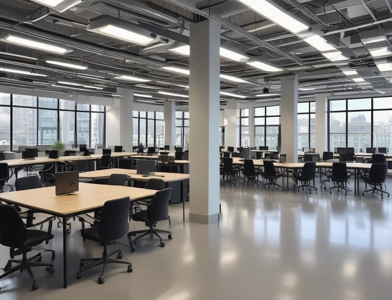 A friendly customer service representative at a desk.