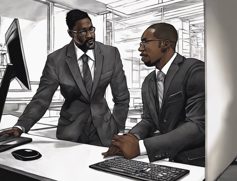 two women looking at the screen of a MacBook