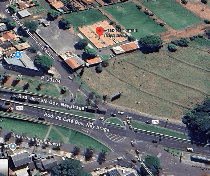 Localização no mapa para chegar em Ace Beach Sports