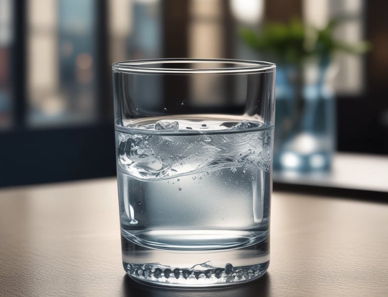 A metallic coffee filter rests atop a glass jar, positioned indoors with diffused natural light streaming in from a nearby window. The filter has a conical shape and is designed for pour-over coffee brewing.