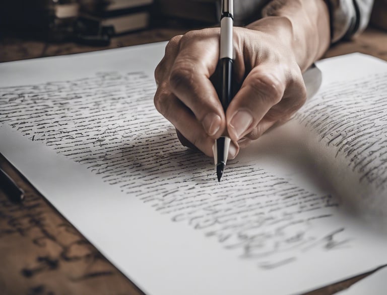 person writing on white paper