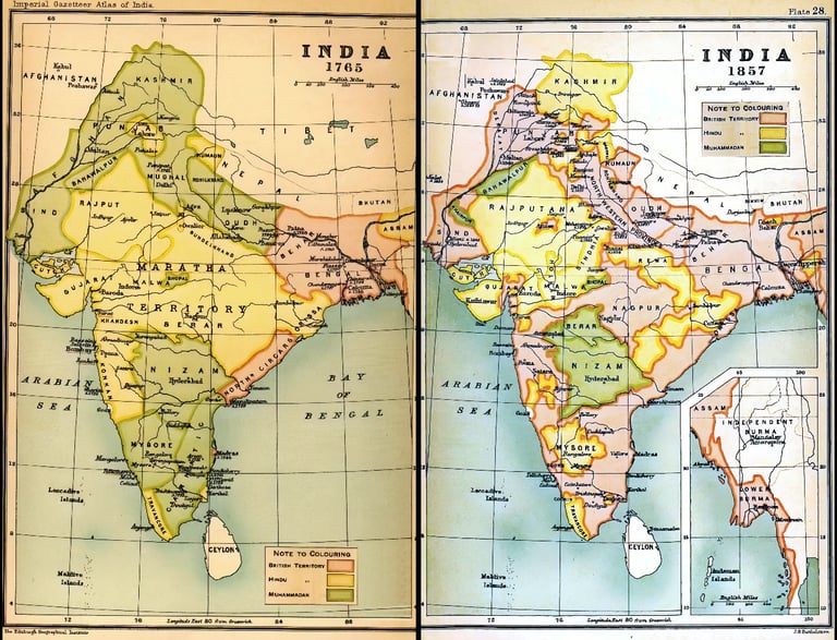 When did the British Empire begin and end?