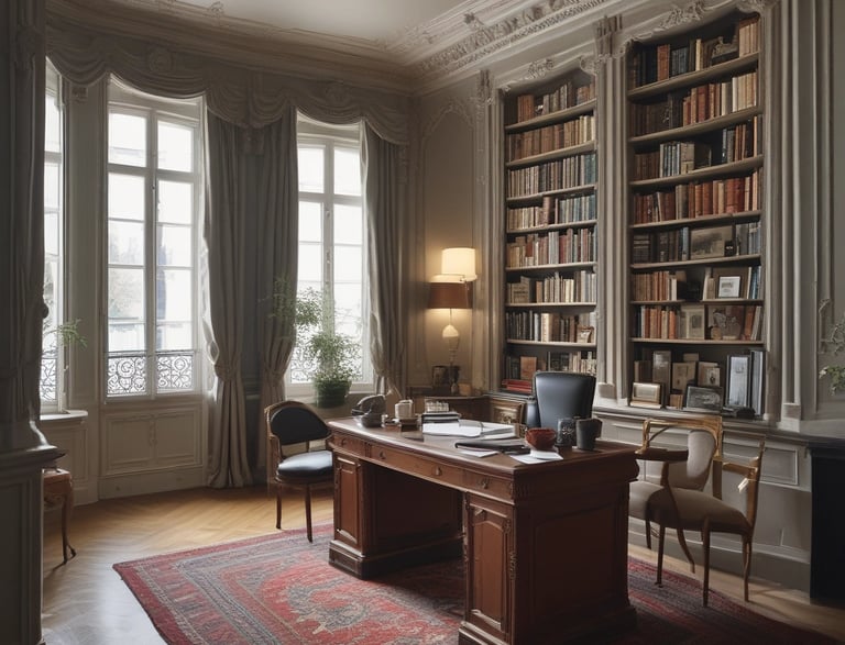 A friendly consultant discussing with a client in an office.