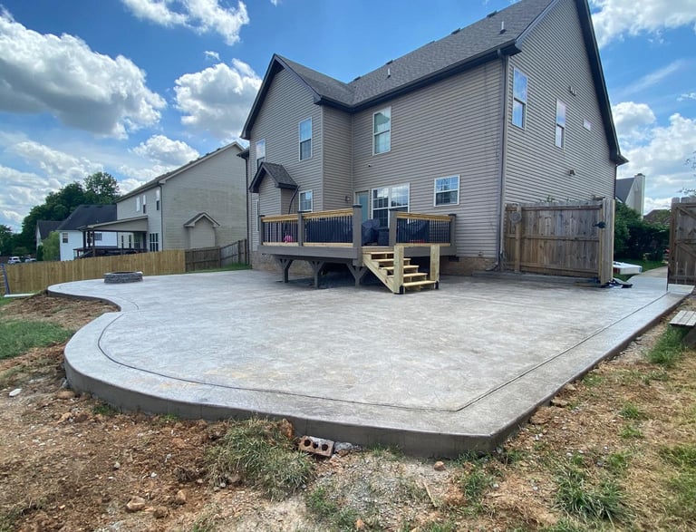 a concrete patio with a concrete patio with a concrete patio with a concrete patio with