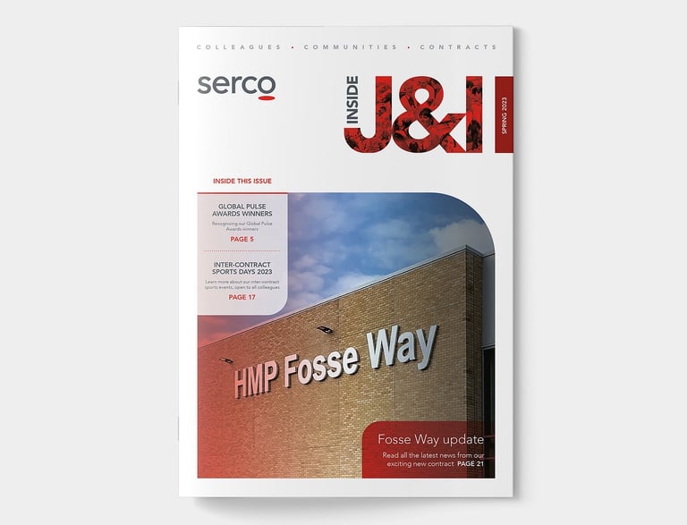 Serco Justice & Immigration quarterly staff newsletter cover