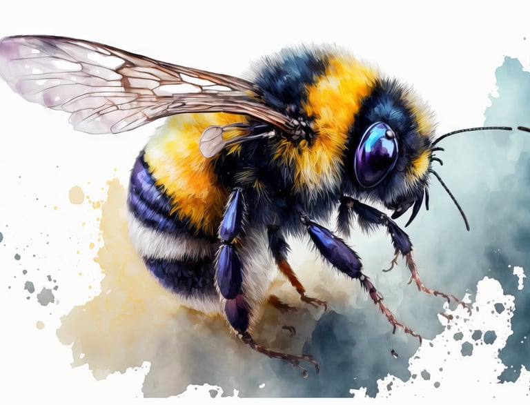 watercolor bumblebee