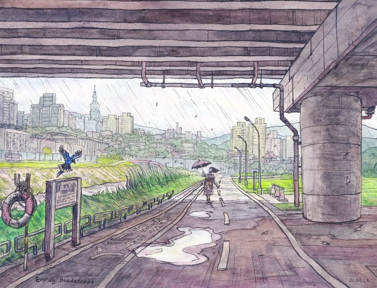 Taiwan illustration, by Evgeny Bondarenko