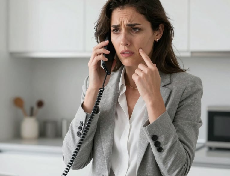 A friendly customer service representative answering a phone call.