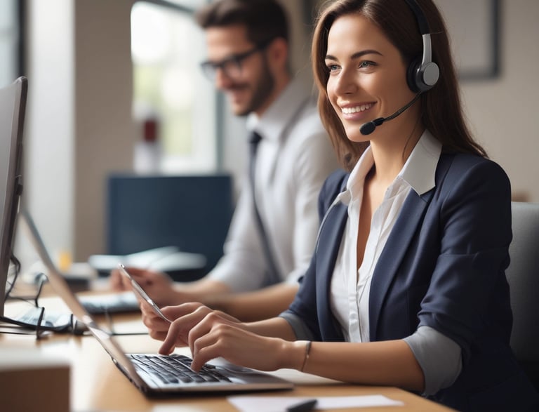 A friendly customer service representative ready to assist.