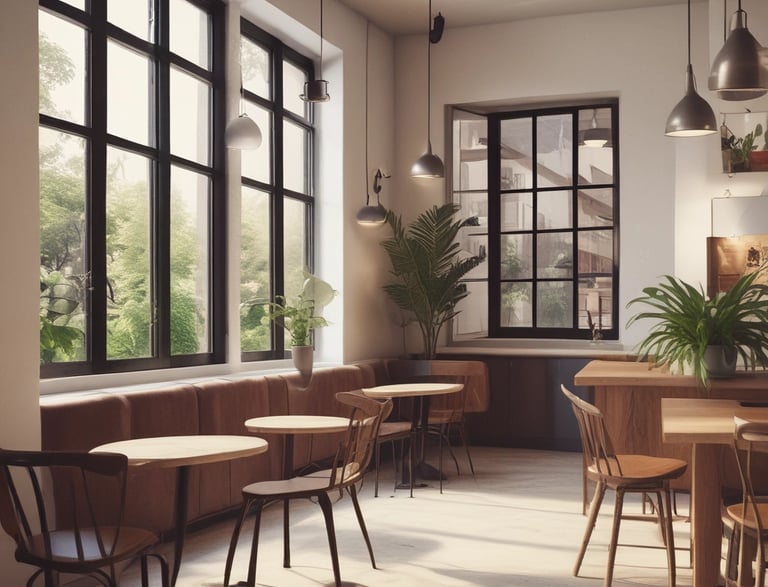 Modern office workspace with a laptop, phone, and coffee cup ready for client communication