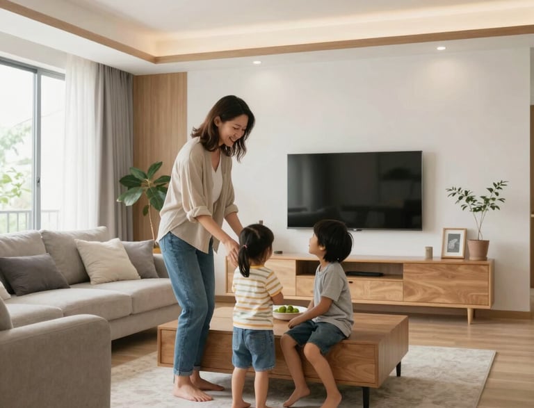 A clean, modern contact form on a tablet screen with construction tools in the background.