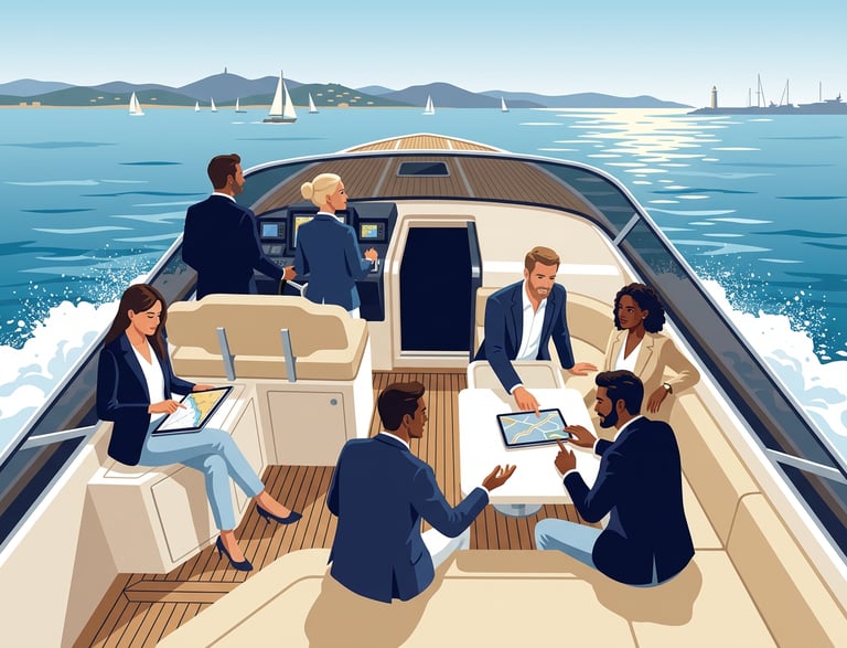 Executive team at sea