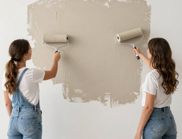 A friendly contractor discussing home remodeling plans with a smiling homeowner in a cozy Texas living room.