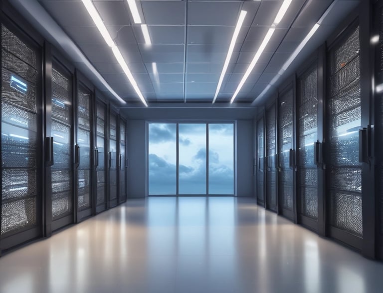 A modern office desk with a laptop, smartphone, and a cup of coffee, symbolizing tech support readiness.