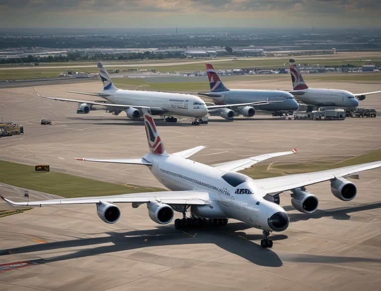 A friendly driver standing beside a clean, dark blue hackney carriage ready for airport pickup.