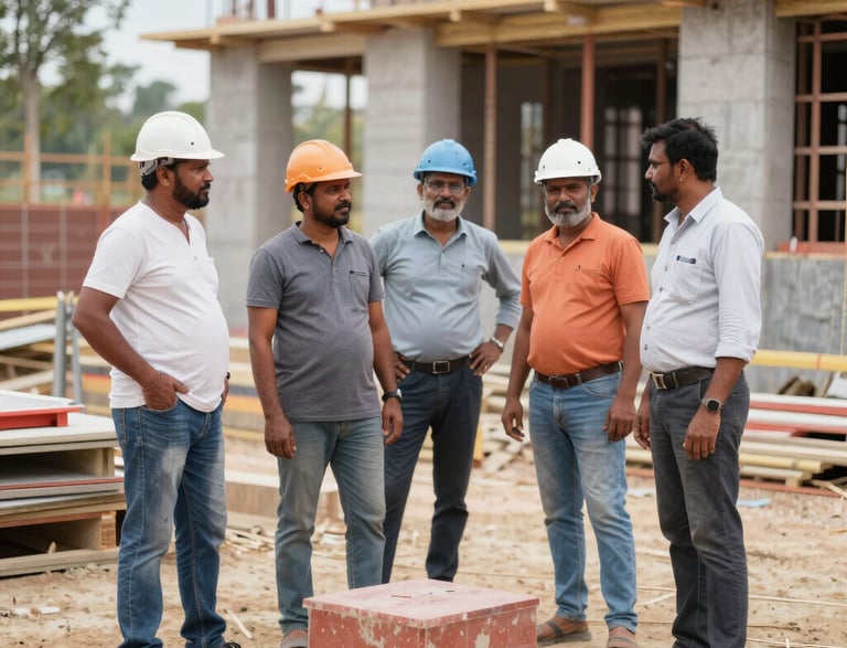 A friendly person typing on a laptop with a notepad and pen nearby, ready to send a quote request.