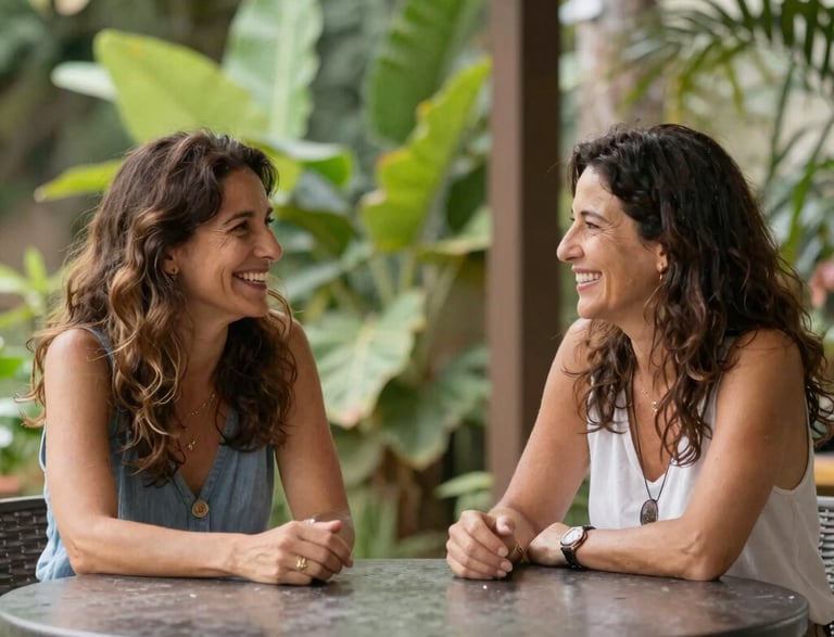 A warm, inviting workspace with soft lighting and a cozy chair for coaching sessions.