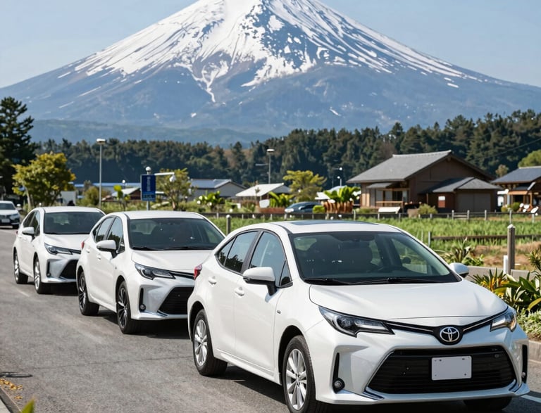 A sleek, modern office reception area with a minimalist design and a horombawa logo on the wall.
