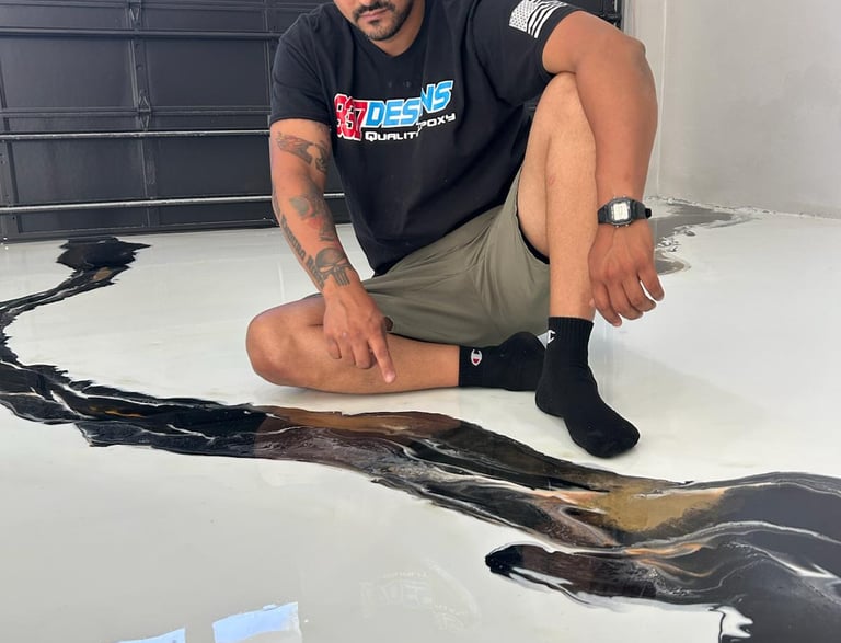 pisos de resina epoxica para garajes en metalizado