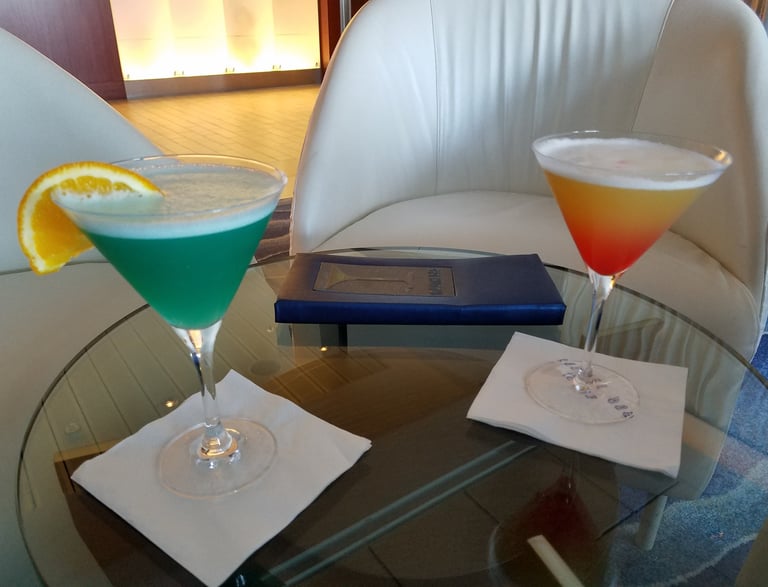 First cocktails of the cruise!
