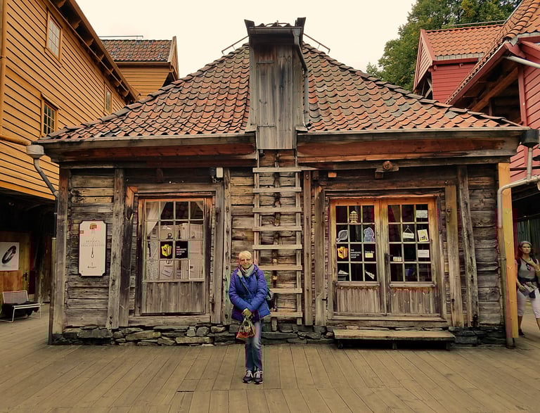 Lady Michelle in Bryggen Wharf in Bergen, Norway