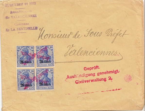 Geprüft Aushändigung genehmig. Civilverwaltung 2.