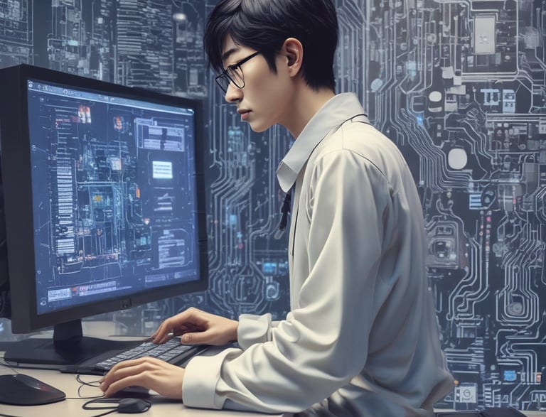 A diverse group of professionals collaborating in a modern office.