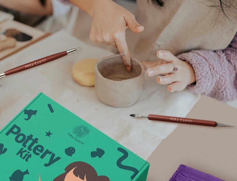 DIY pottery kit eco-friendly crafting set by Nira Earth Canada