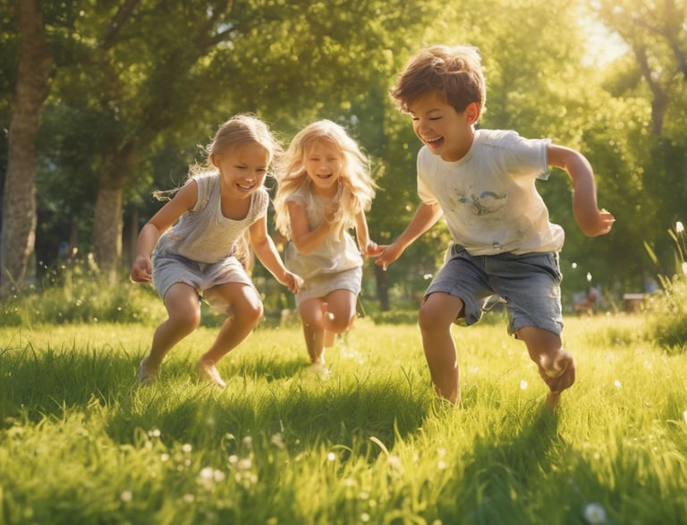 three people underneath yellow bed blanket