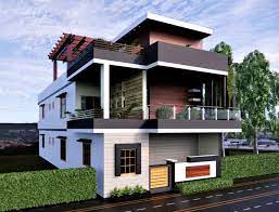 a modern house with a balcony and a balcony