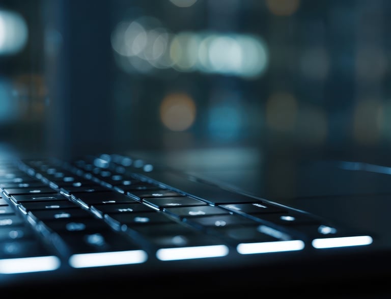 a laptop computer keyboard and a laptop computer