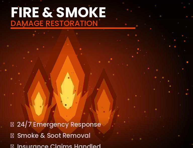 24/7 emergency fire and smoke damage restoration - Irvin Restoration Irving TX smoke soot removal DFW