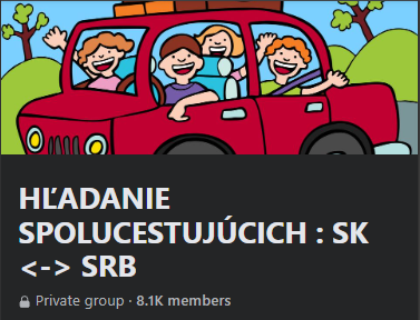 Hľadanie spolucestujúcich Sk-Srb Facebook