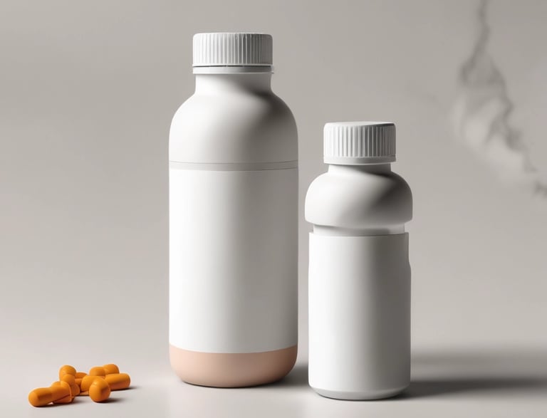 A plastic bottle of Multilife Vitamins featuring elderberry and vitamin C gummies with zinc is placed on a wooden surface. The label prominently displays images of elderberries and citrus fruits with the text indicating 60 gummies per bottle. The overall setting appears to be indoors, likely on a table or desk.
