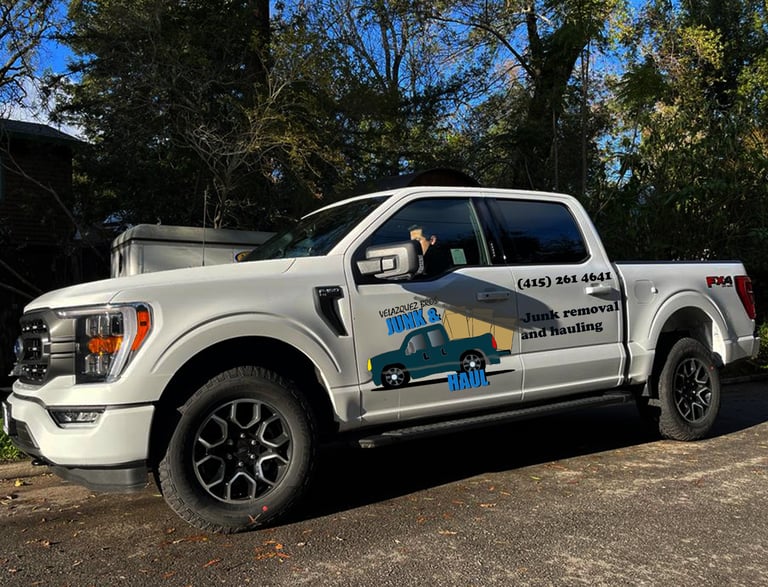 truck for moving and junk removal services