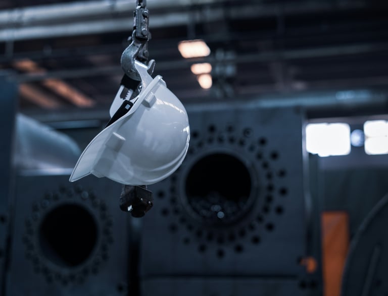 a hard helmet after work