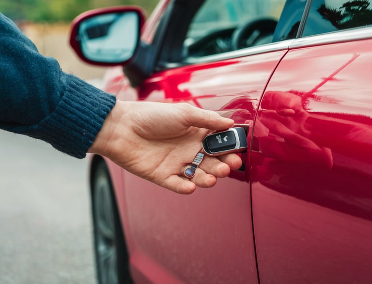 Remote key opening red Kia car Auto1-Locksmith