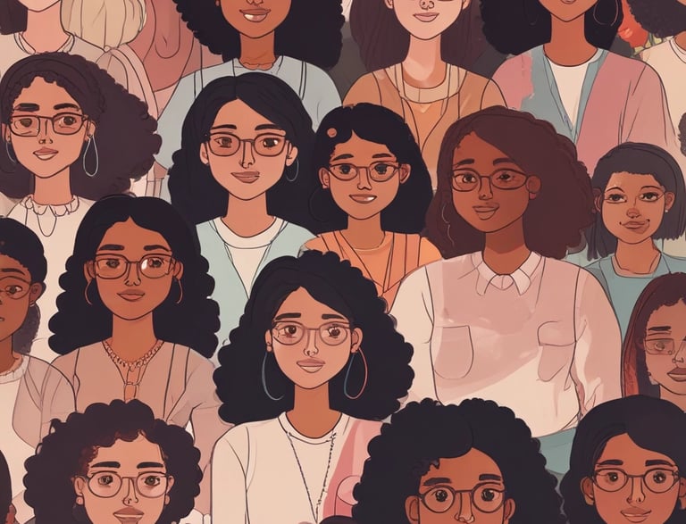 A diverse group of women standing together outdoors, smiling and united in purpose