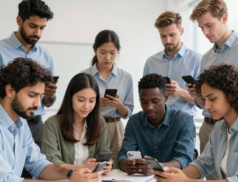 A friendly concierge assisting a property owner with a laptop in a cozy office.