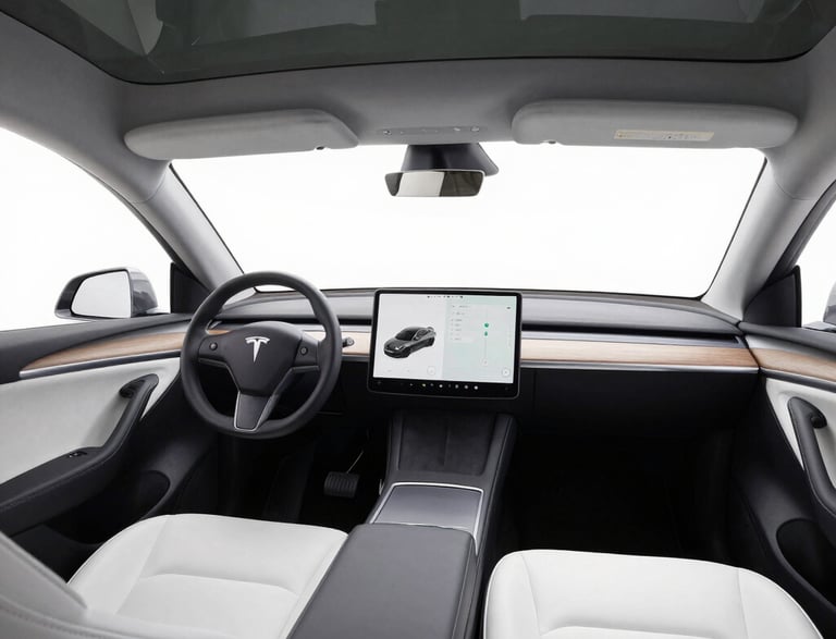 Elegant dark-themed image of a luxury car interior with subtle gold accents.