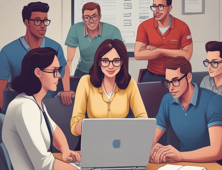 Photo of a welcoming customer service desk with a computer and phone.