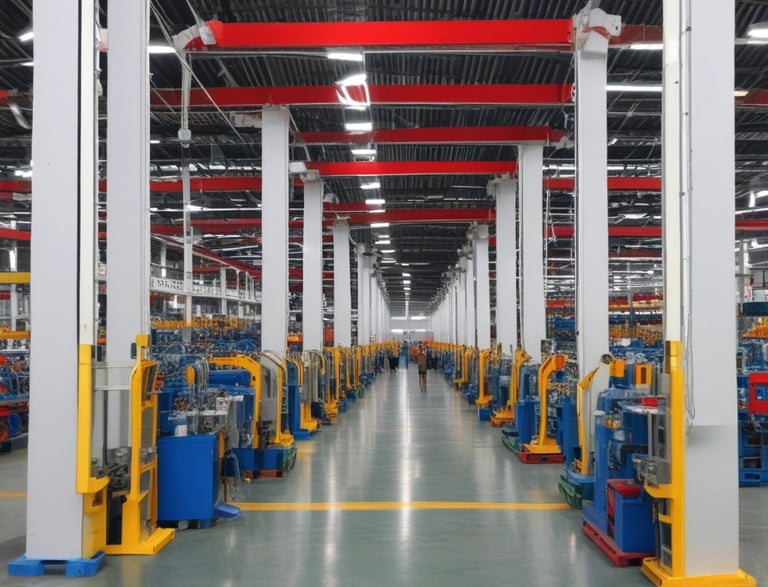 A person on a bicycle is selling various colorful packaged goods hanging from the handlebars. Another person wearing a green helmet and jacket is riding a motorcycle in the background. The scene takes place on a street at night, creating a vibrant and bustling atmosphere.