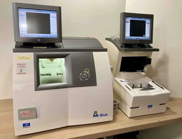 Machines permettant la taille des verres pour vos lunettes faites à Seignosse