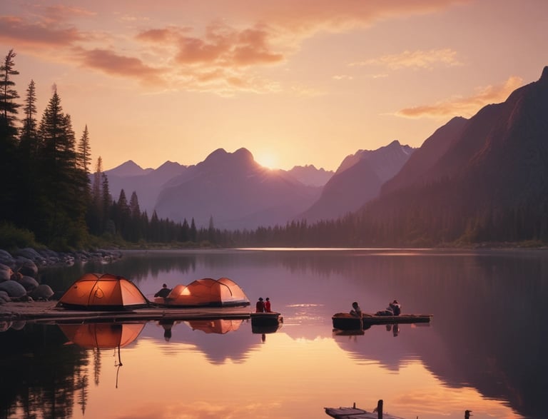 A group of young people, mostly wearing blue and black uniforms, are gathered outdoors. They are sitting and standing on a sandy area surrounded by trees. Some individuals are holding papers, suggesting a group activity or discussion. Nearby, there are blue and yellow buildings and a metal shelter with more people sitting underneath.