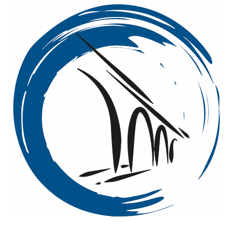 Stylized bridge illustration symbolizing structural engineering and connectivity