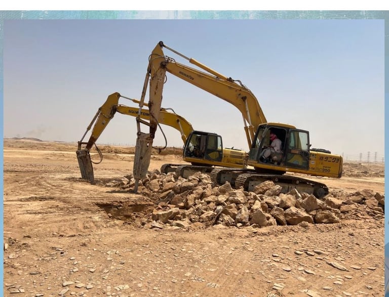 بدء تنفيذ اعمال الحفريات