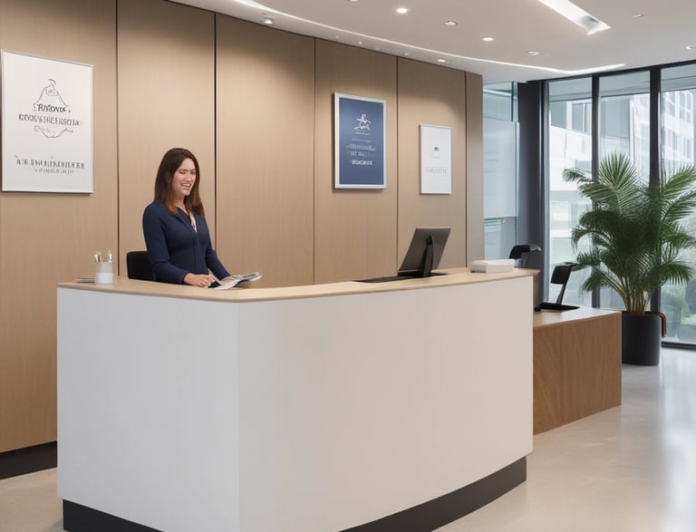 A welcome area with a large sign featuring the logo 'syngenta' and a message for business partners and country leadership team is displayed on a wall. There is a seating plan on a wooden easel to the left, and a table with wrapped items in front of the sign.