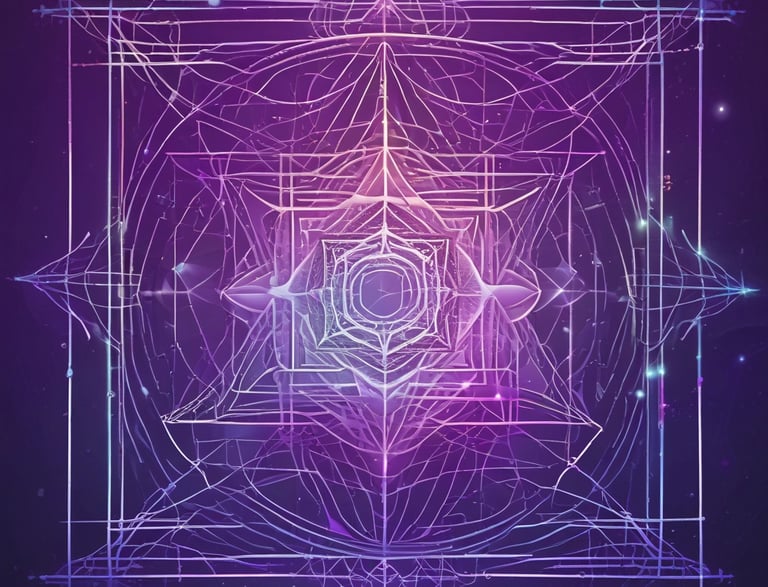 an abstract image of a circular object with a light at the center