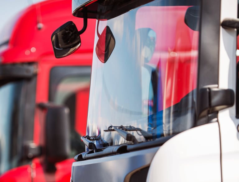 semi truck windshield repaired